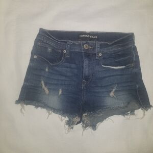 Express Destressed Jean Shorts